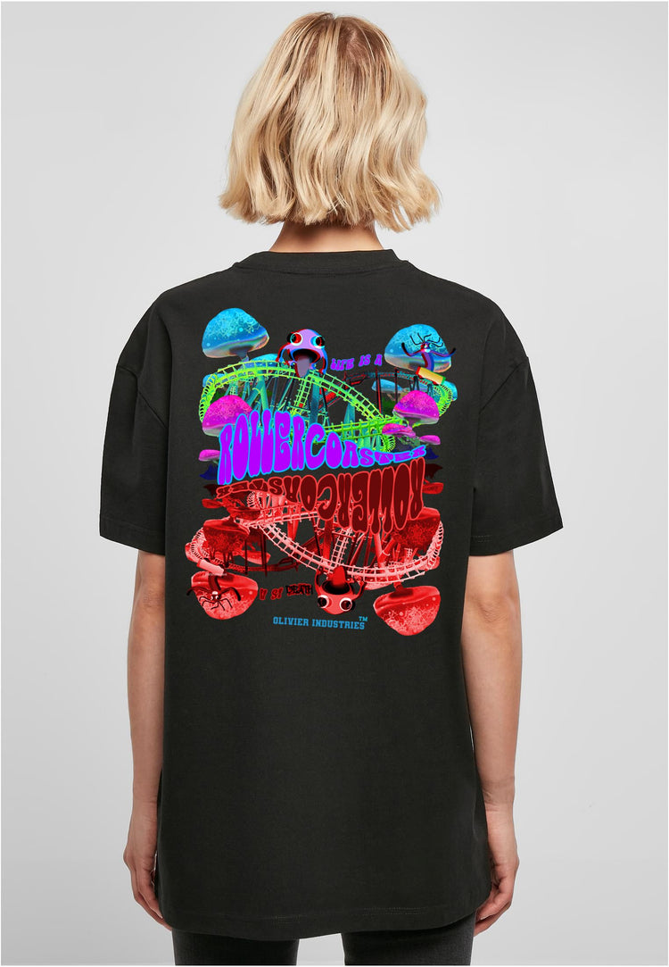 Olivier Industries upside down rollercoaster Ladies Oversize Tee