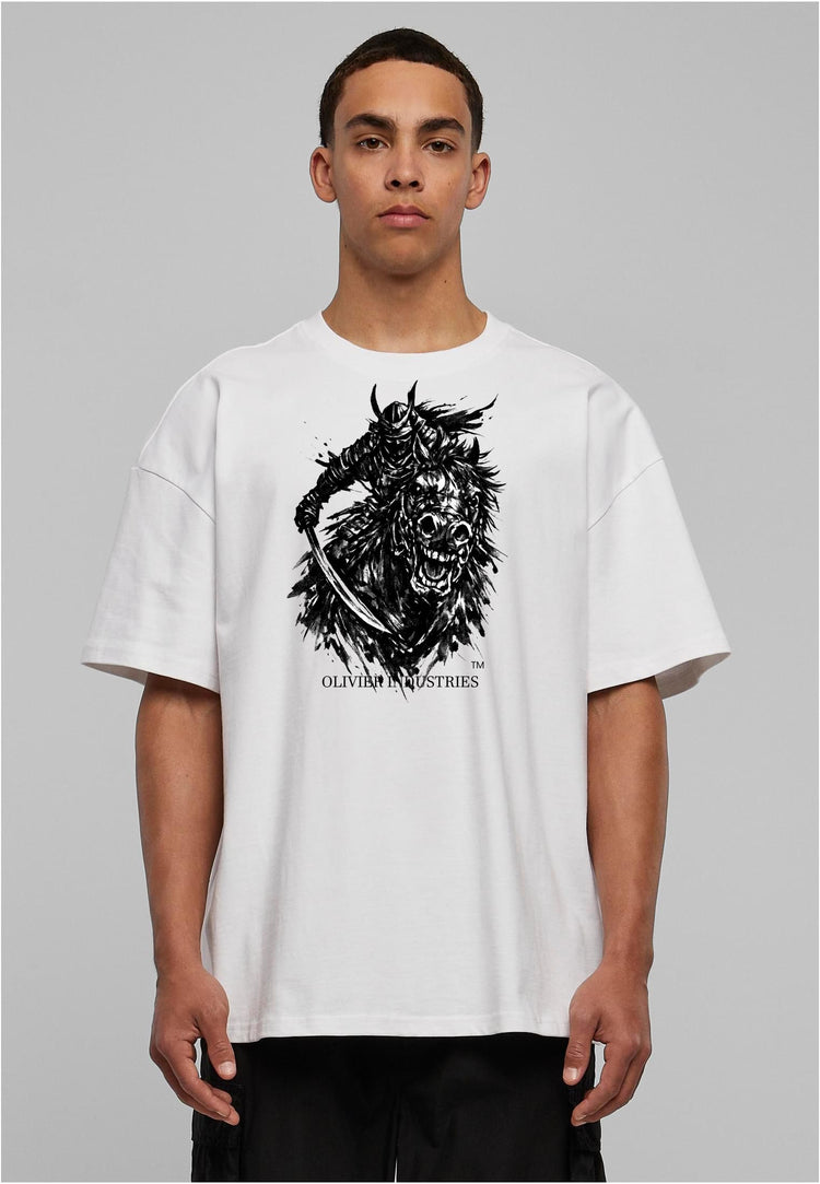 Olivier Industries TM - Handmade - Samurai Attack Kaligraphie unisex heavy oversize Tee