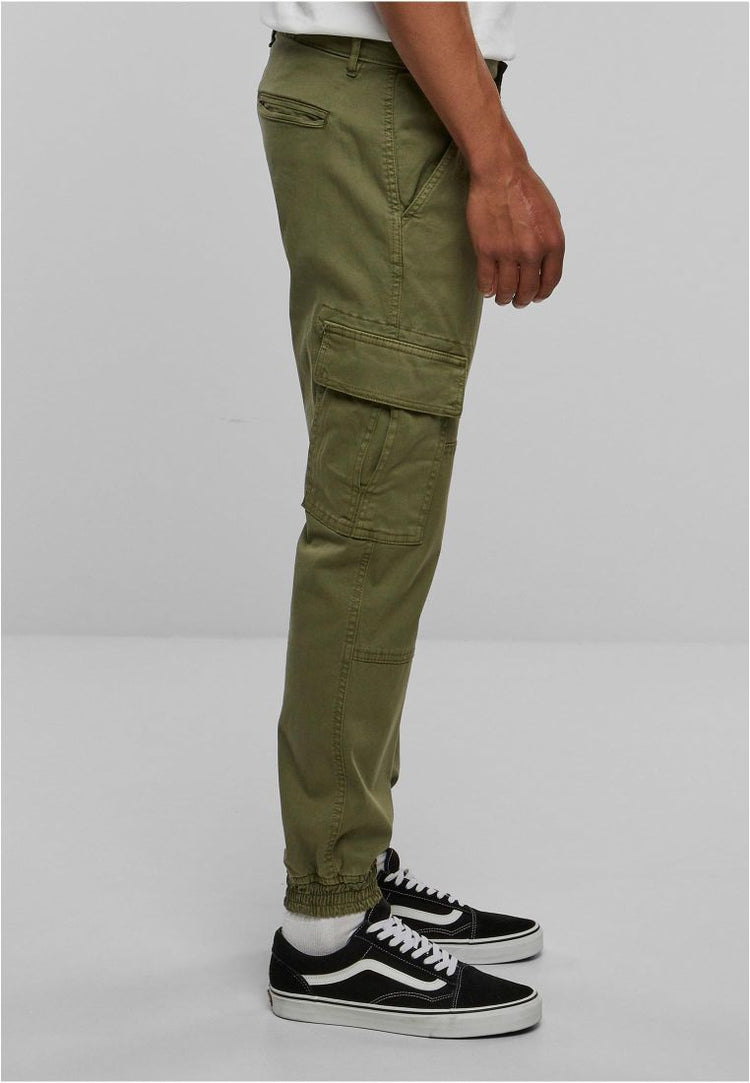 Washed Cargo Twill Jogging Pants