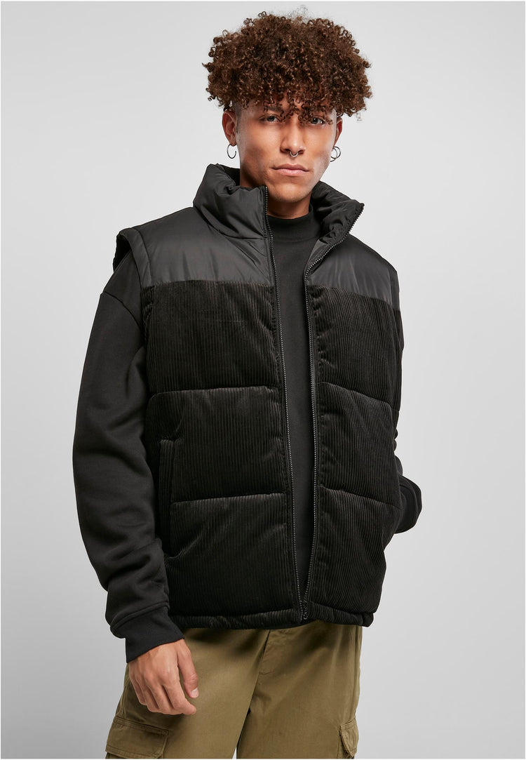 Cord padded warm winter vest