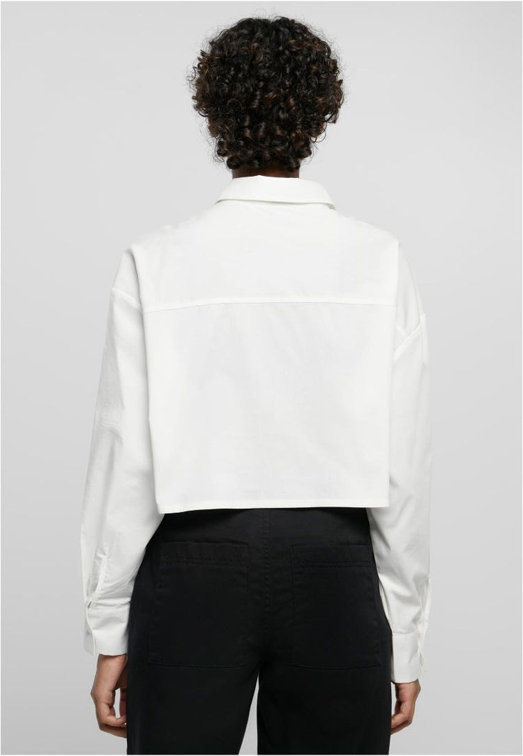 Ladies Cropped Oversized Blouse