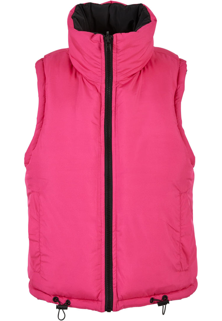 Ladies Reversible Cropped Puffer Vest