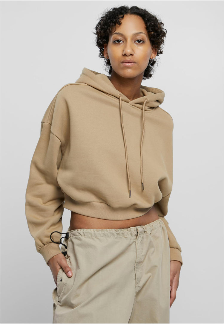 Ladies Cropped Heavy Hoody