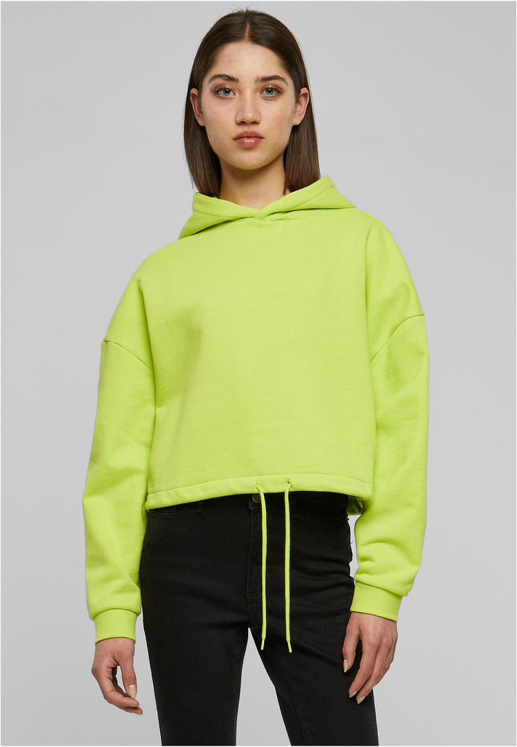 Ladies Cropped Oversized Hoodie