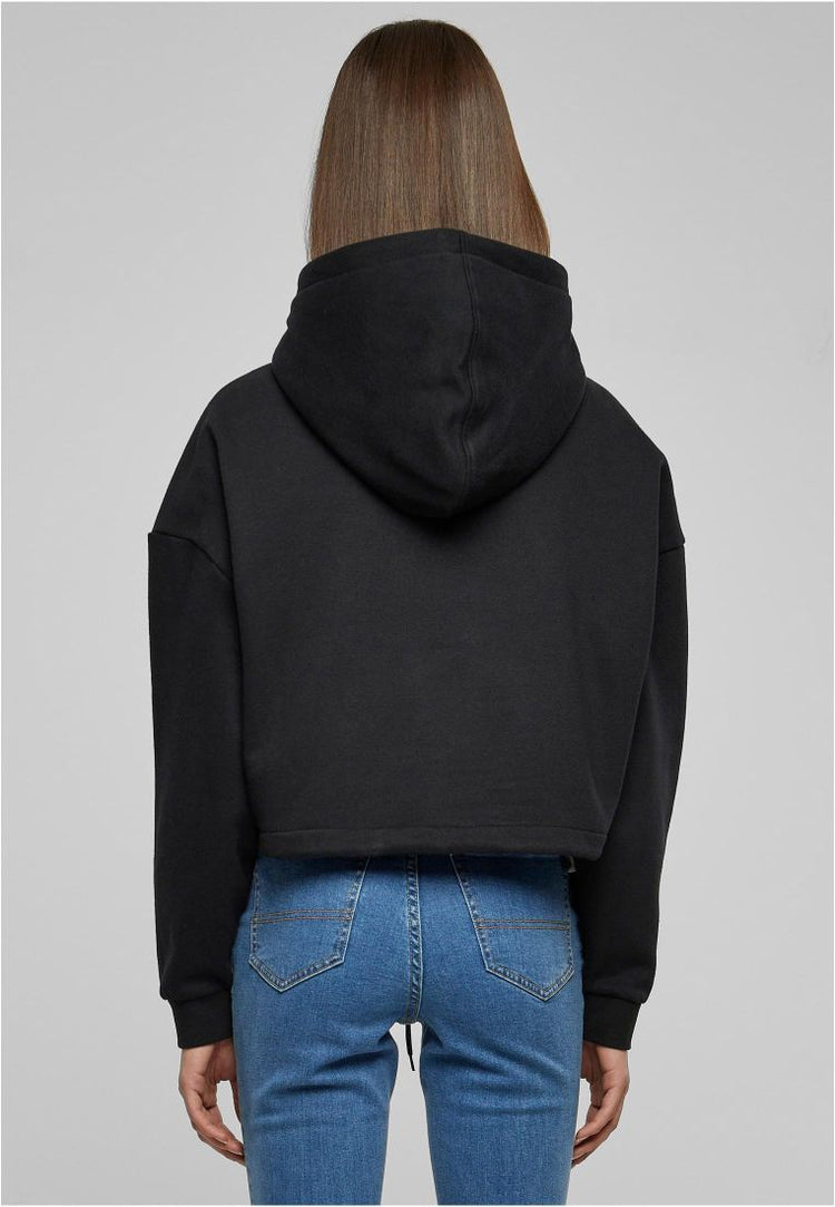 Ladies Cropped Oversized Hoodie