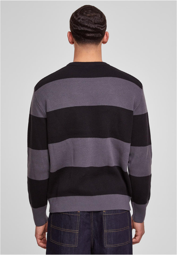 Heavy Oversized Striped Sweatshirt
