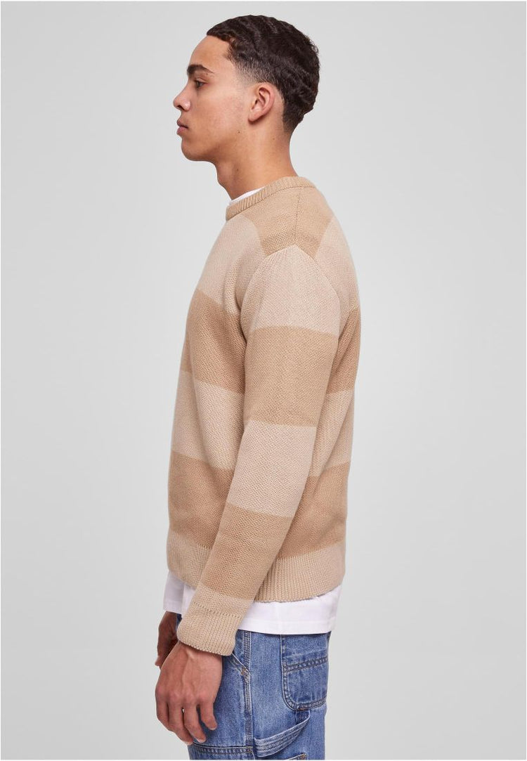 Heavy Oversized Striped Sweatshirt