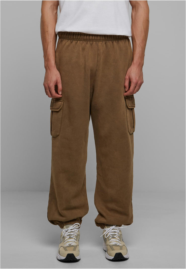 Acid Washed Cargo Sweatpants