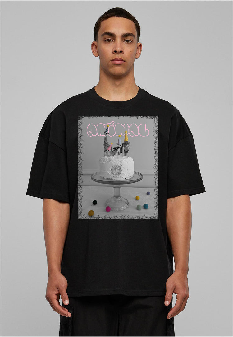 Animal birthday cake by Olivier Industries TM -oversize men tee