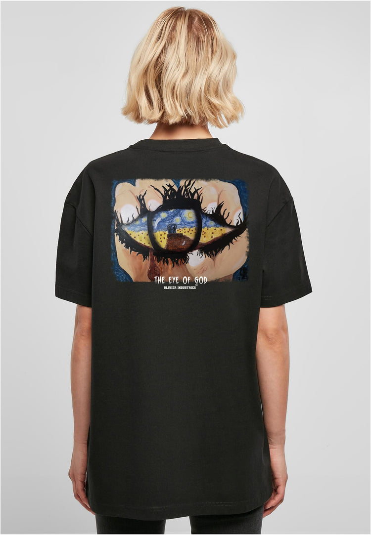 Olivier Industries the Eye of God - real blood art on Ladies Oversize Tee