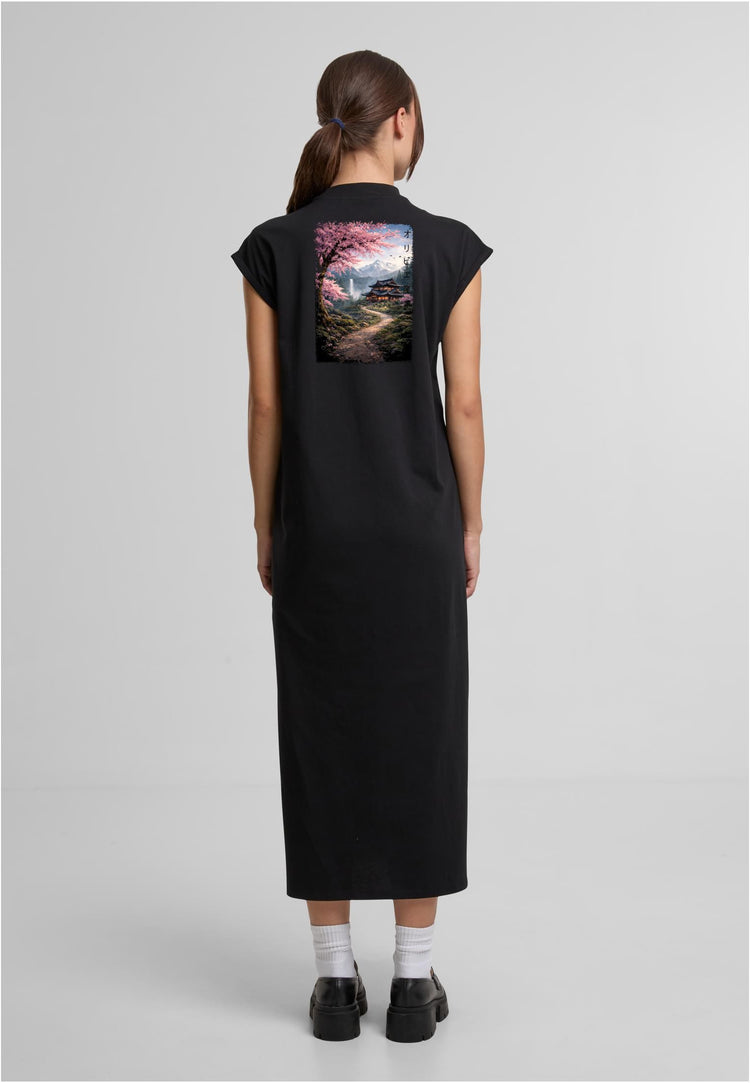 Olivier Industries TM - Samurai House 2 side print - Ladies vintage long Dress blck