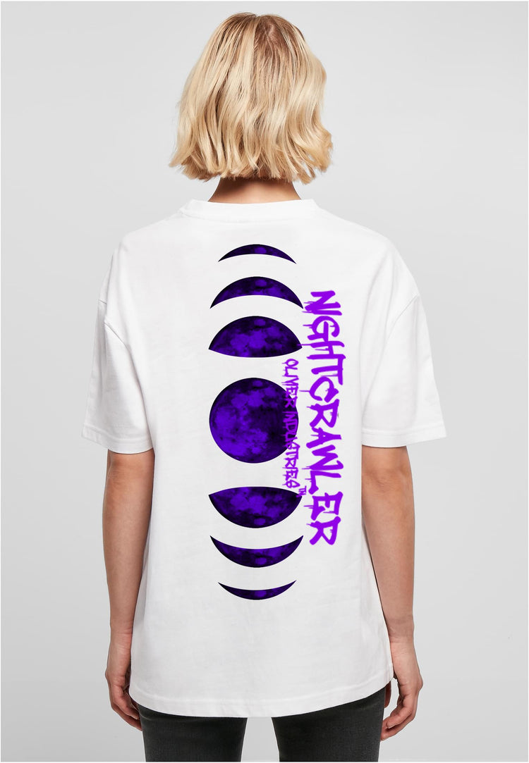 Olivier Industries Nightcrawler Black-lilac moon Ladies Oversize Tee