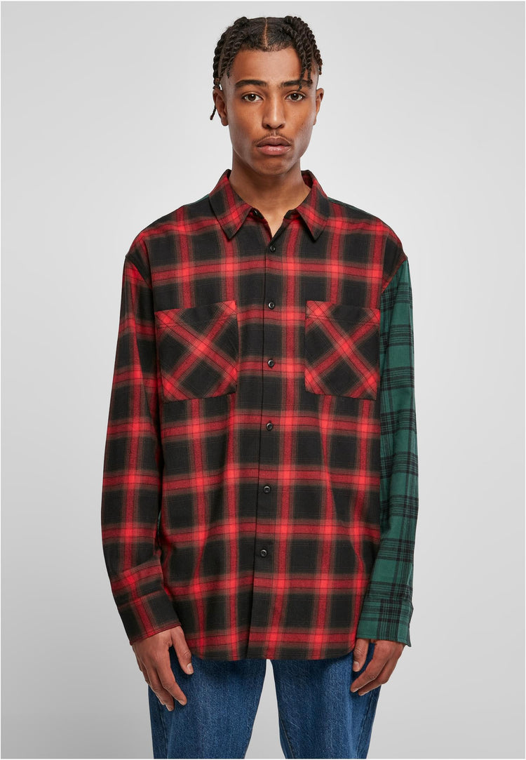 Flanell Checked Red - Green Men Tee - Olivier Industries ® Art & Apparel