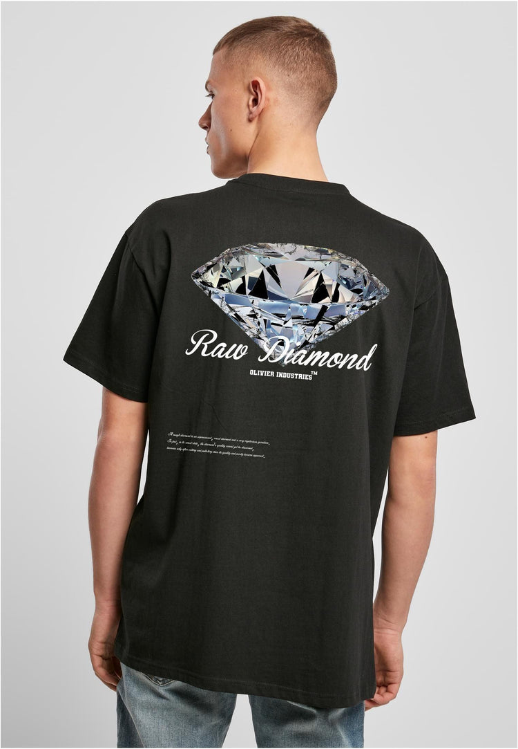 Olivier Industries ®Raw Diamond Black oversized Men Tee - Olivier Industries ® Art & Apparel
