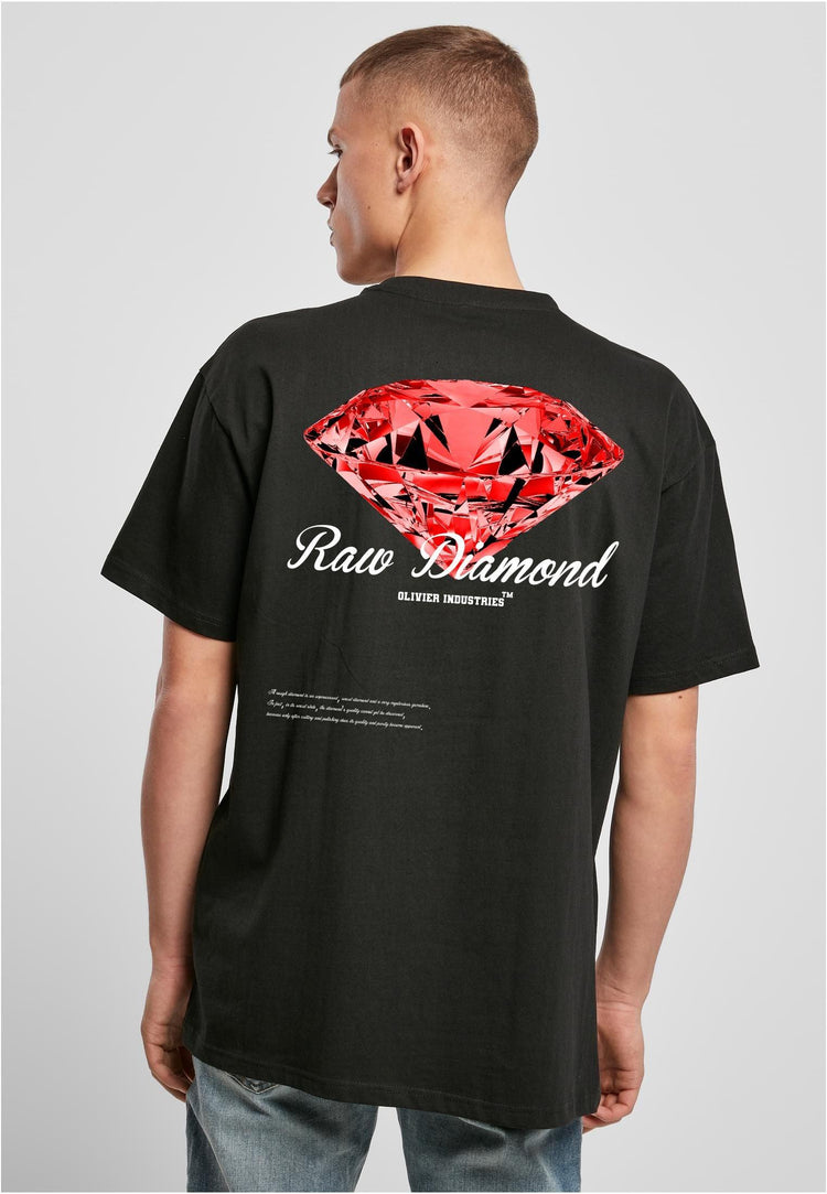 Olivier Industries ®Raw Diamond Rubin Black oversized Men Tee - Olivier Industries ® Art & Apparel