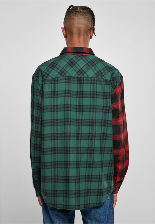 Flanell Checked Red - Green Men Tee - Olivier Industries ® Art & Apparel