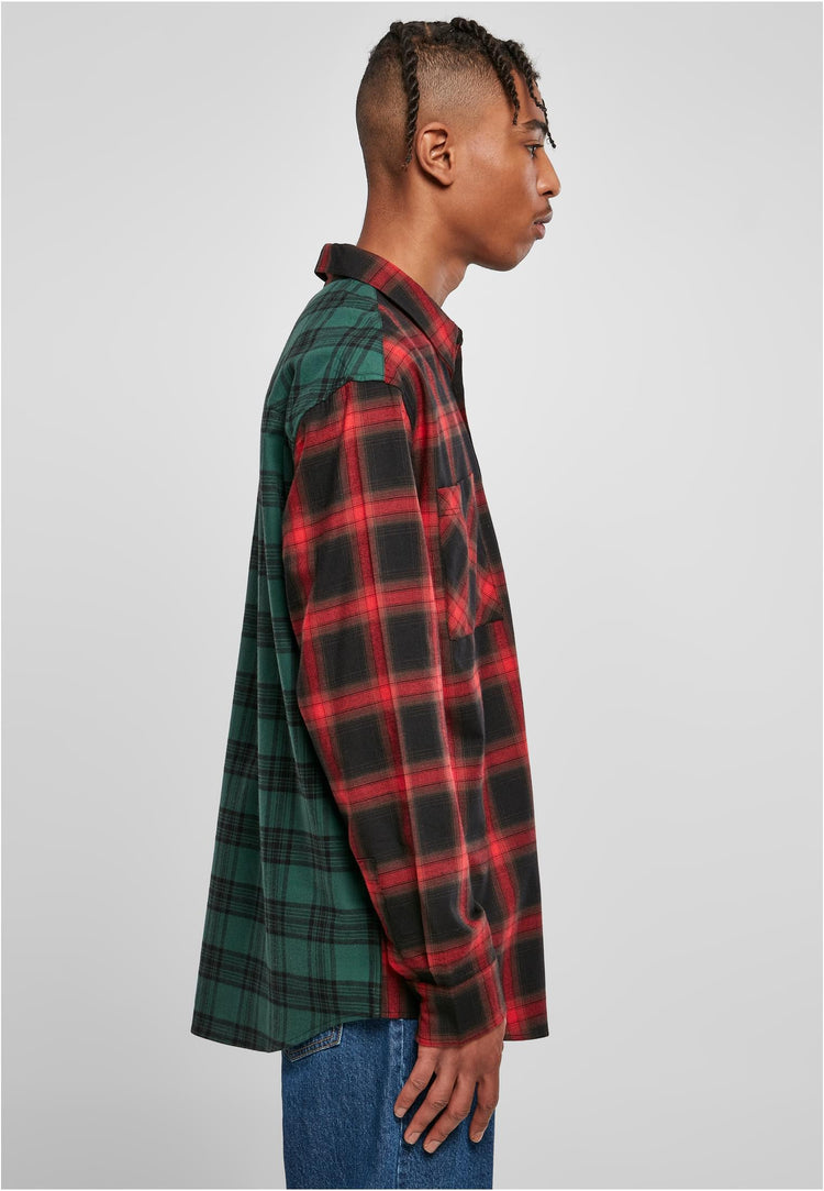 Flanell Checked Red - Green Men Tee - Olivier Industries ® Art & Apparel