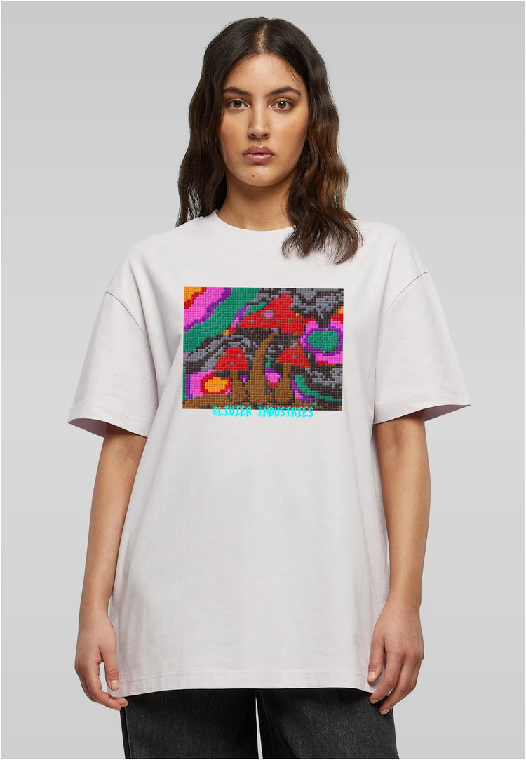 Olivier Industries ® pixel art mushroom Ladies Boyfriend Tee