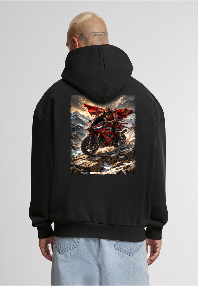 Olivier Industries TM Biker Samurai oversize heavy unisex Hoodie blck