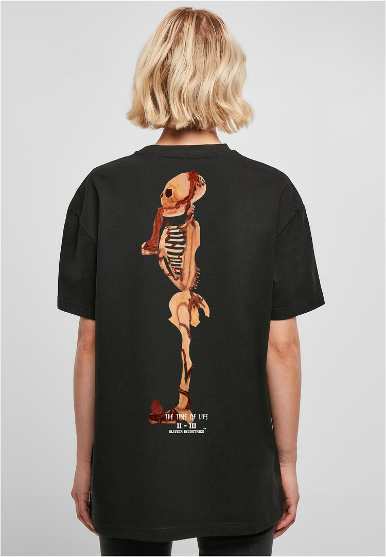 Olivier Industries The time of Life 2 real blood art on Ladies Oversize Tee