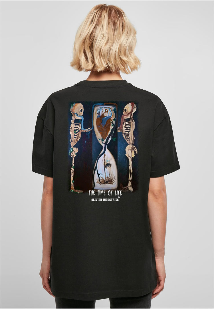 Olivier Industries The time of Life 3 real blood art on Ladies Oversize Tee