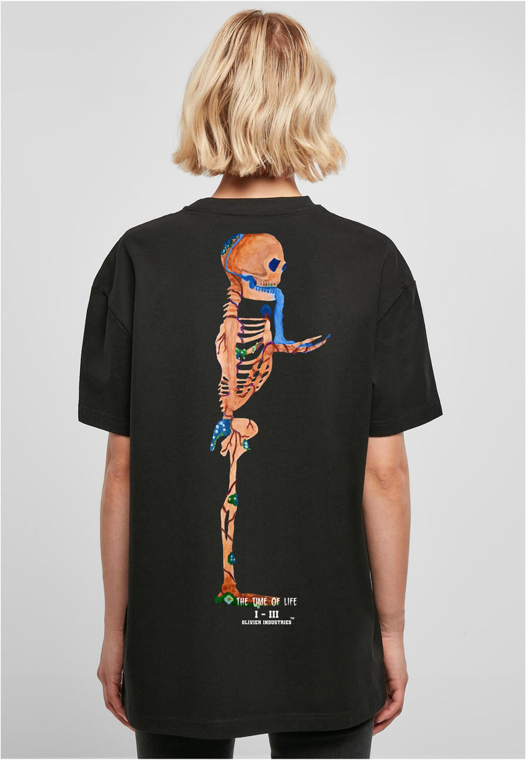 Olivier Industries The time of Life 1 real blood art on Ladies Oversize Tee