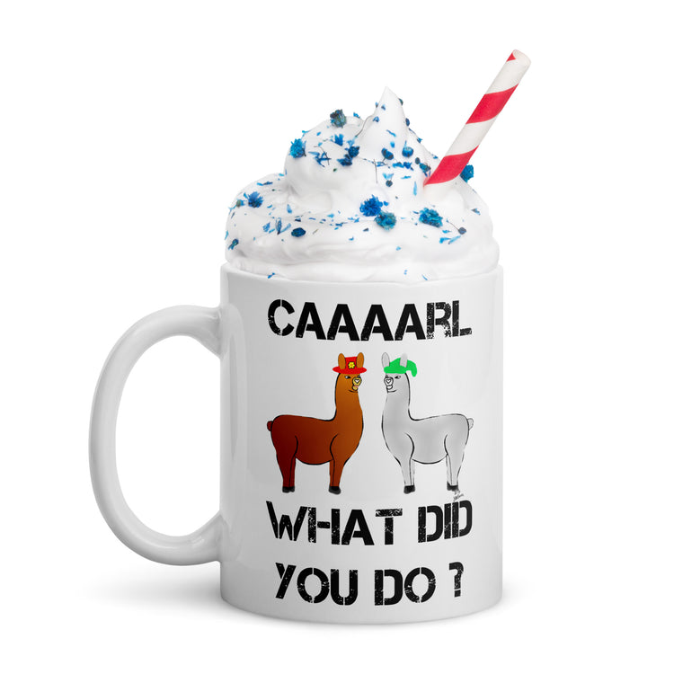 Original Jean Olivier Carl what did you do olivier industries Weiße, glänzende Tasse