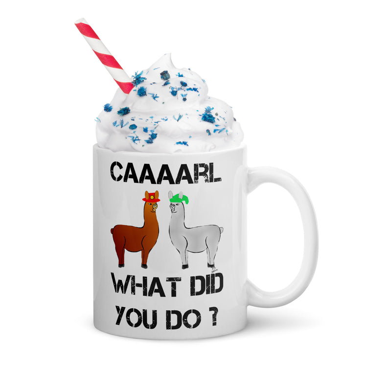 Original Jean Olivier Carl what did you do olivier industries Weiße, glänzende Tasse