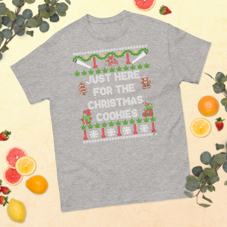 Funny christmas ugly sweater Outfit Marijuana just for the cookies unisex T-shirt