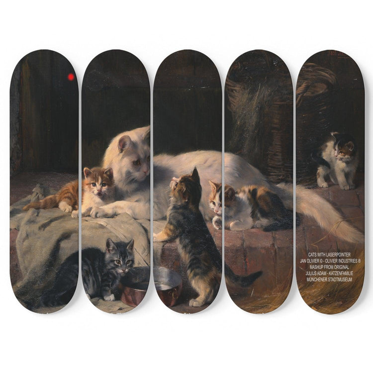 Cats with Laserpointer - Jan Olivier © mashup -Katzenfamilie Julius Adam