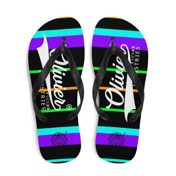 Olivier Industries ® color Hip Hop Oldschool Japanese Logo Flip-Flops - Olivier Industries
