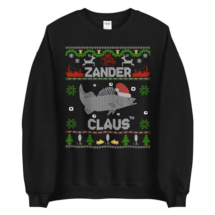Zander Claus TM The original Christmas sweater for anglers. Unisex sweaters - Olivier Industries