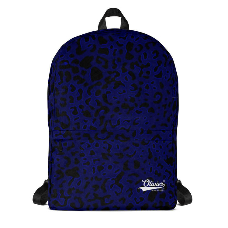 Olivier Industries ® Dark blue leo pattern printed on Backpack - Olivier Industries