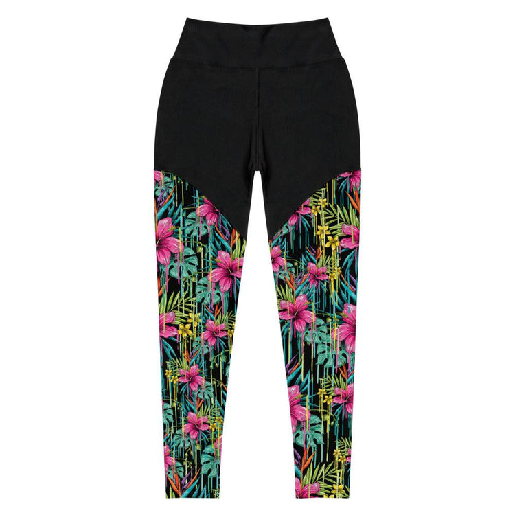 Olivier Industries TM Worldwide Flower Pattern Art Sport-Leggings - Olivier Industries ® Art & Apparel