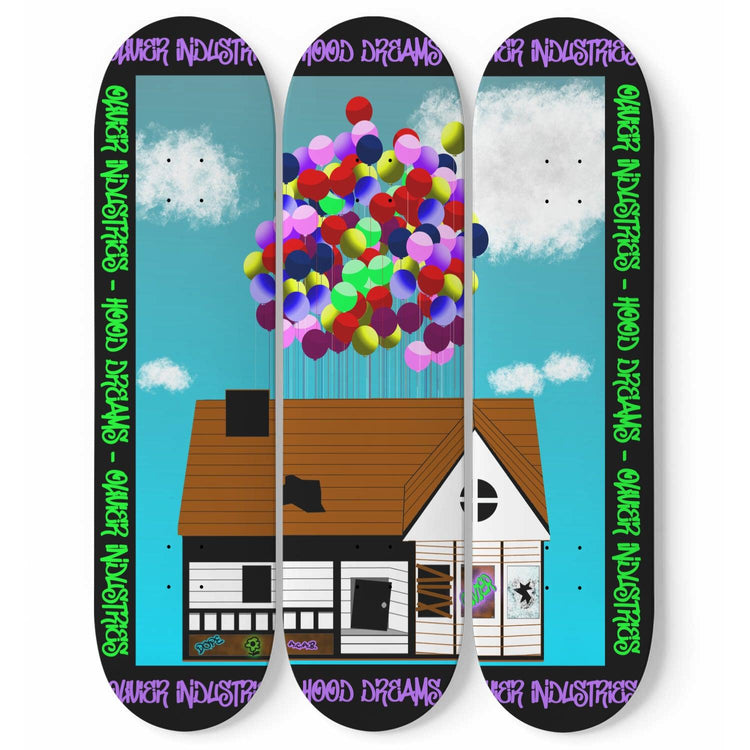 Olivier Industries ® Hood Dreams Artprint on 7ply maple Skatedecks