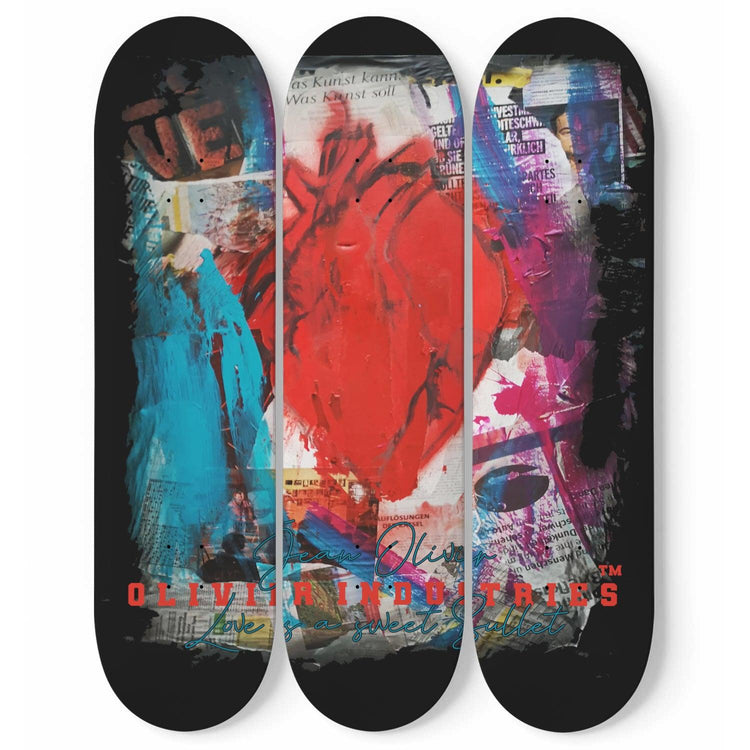 Olivier Industries ® Jean Olivier´s Love is a sweet Bullet Streetart on Skatedeck