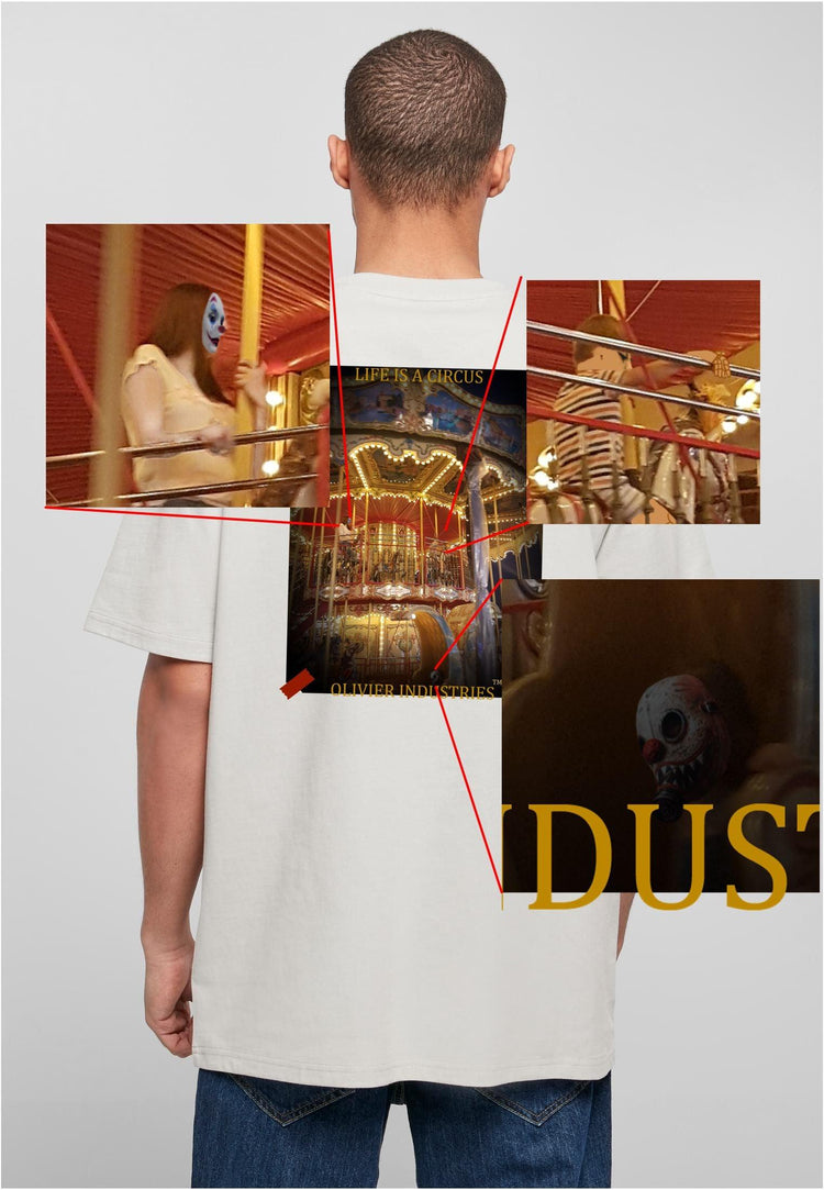 Olivier Industries ® Life is a circus carousel oversized unisex T-shirt - Olivier Industries ® Art & Apparel