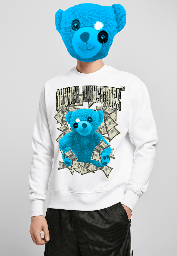 Olivier Industries TM Worldwide Blue Line Bear & Dollar Unisex-Premium-Pullover - Olivier Industries ® Art & Apparel