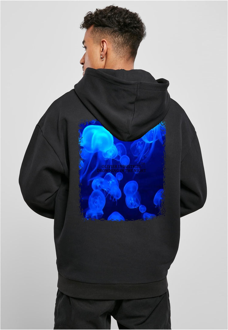 Olivier Industries ® Drowning in the Night - Jellyfish tank - heavy oversized Hoodie - Olivier Industries ® Art & Apparel