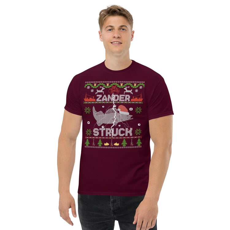 Zander Claus TM Fishing Brand - Zander struck lustiges Weihnachts T-shirt - Olivier Industries ® Art & Apparel