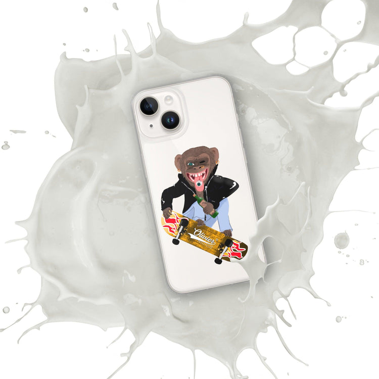 Olivier Industries ®Worldwide- Skating Ape handmade Art Iphone Hülle - Olivier Industries ® Art & Apparel