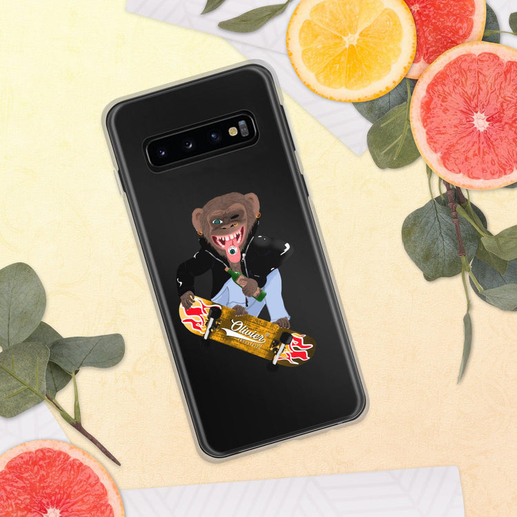 Olivier Industries ®Worldwide- Skating Ape handmade art on Samsung-Handyhülle - Olivier Industries ® Art & Apparel