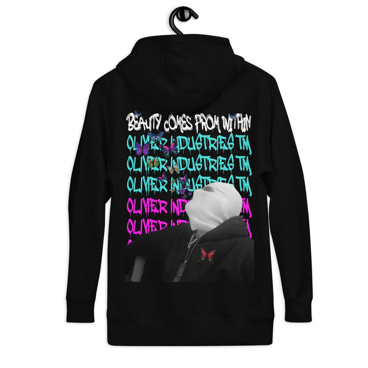 Olivier Industries ® Beauty comes from within butterfly unisex premium Hoodie - Olivier Industries ® Art & Apparel