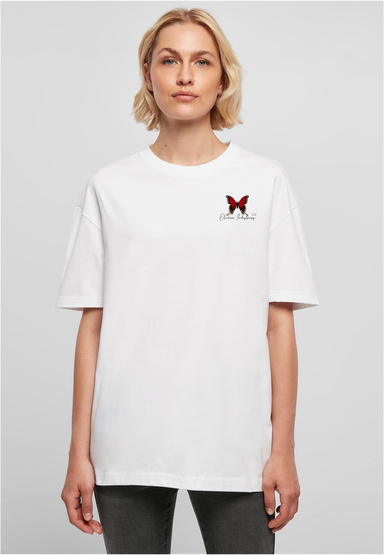 Olivier Industries ® Double side printed Butterfly Ladies Boyfriend Tee - Olivier Industries ® Art & Apparel