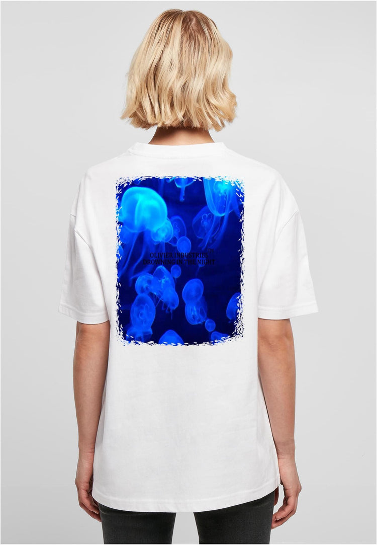 Olivier Industries ® Jellyfish oversized drowning in the night boyfriend woman tee - Olivier Industries ® Art & Apparel
