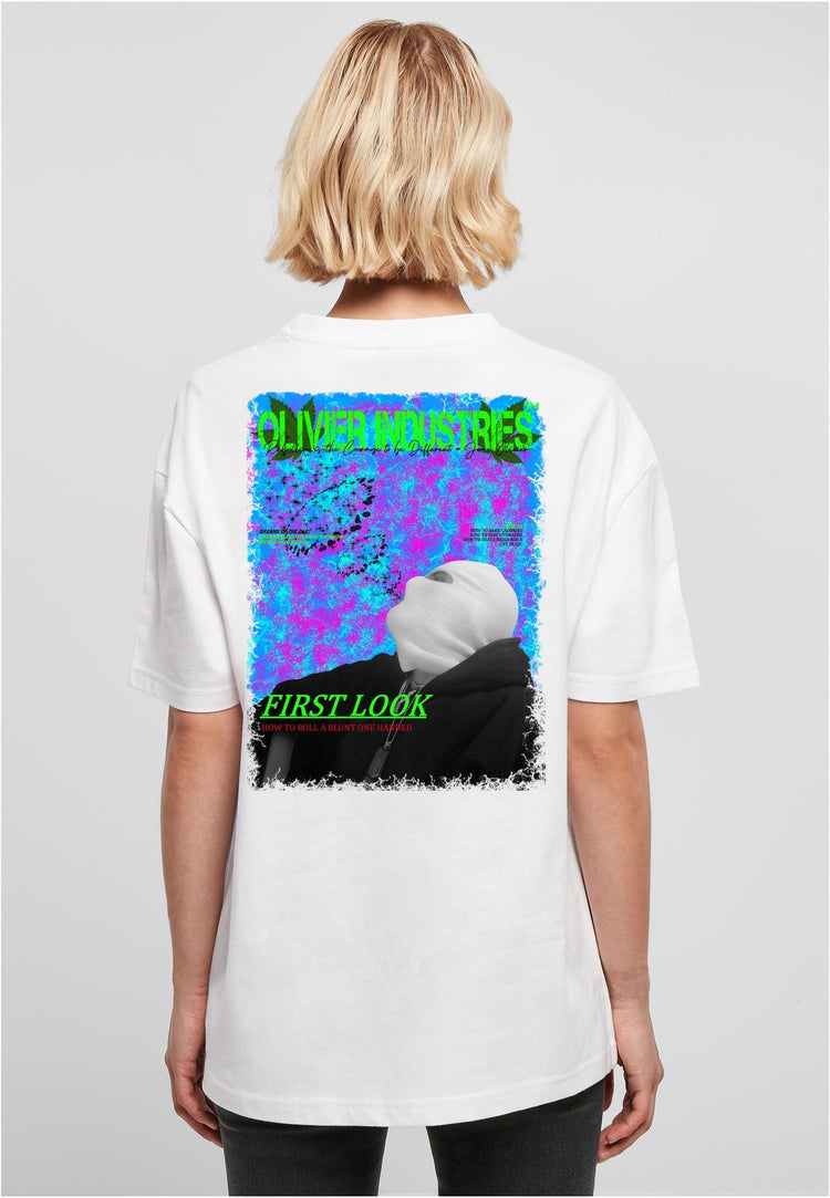 Olivier Industries ® Oversized Cover of Cannabis newspaper - Ladies Boyfriend Tee - Olivier Industries ® Art & Apparel