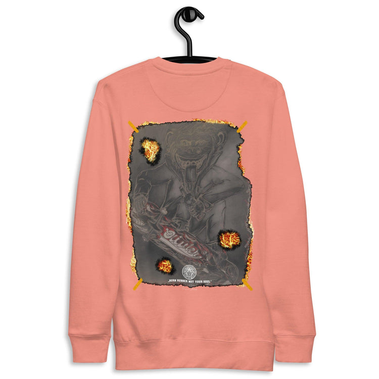 Olivier Industries ® Worldwide-Burned drawn Ape Art - unisex premium Sweatshirt - Olivier Industries ® Art & Apparel