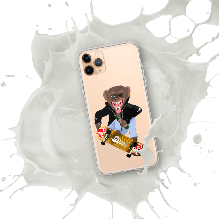 Olivier Industries ®Worldwide- Skating Ape handmade Art Iphone Hülle - Olivier Industries ® Art & Apparel