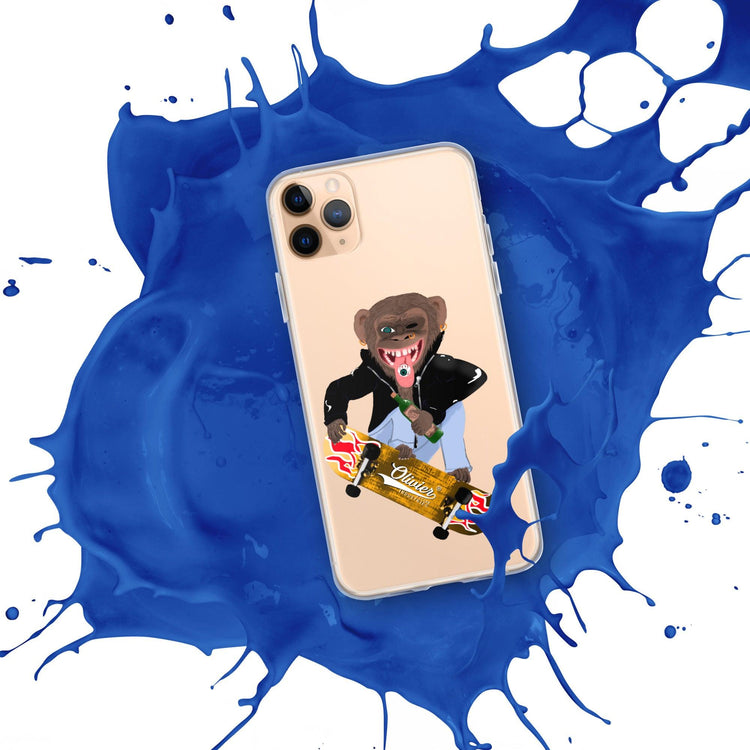 Olivier Industries ®Worldwide- Skating Ape handmade Art Iphone Hülle - Olivier Industries ® Art & Apparel