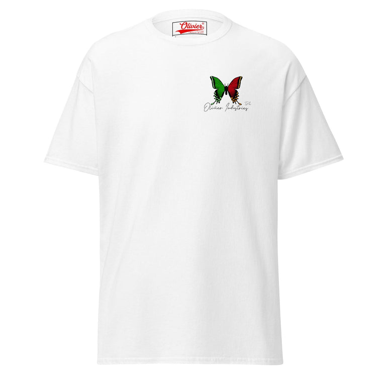 Olivier Industries TM Worldwide - Butterfly red-green classic fit tee - Olivier Industries ® Art & Apparel